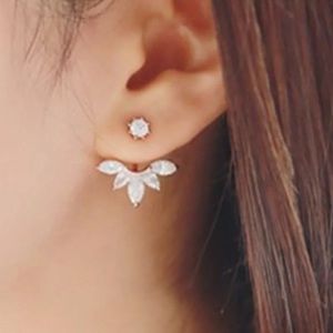 Crystal Flower Hanging Earrings